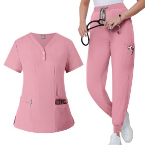 Scrubs Uniform Manufacturer - OEM Multi Short Sleeve Tops Pants Hospital Set