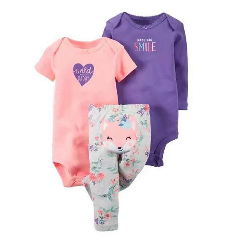 Baby Romper Suit Supplier - OEM Long Sleeve Short Sleeve + Pants Set