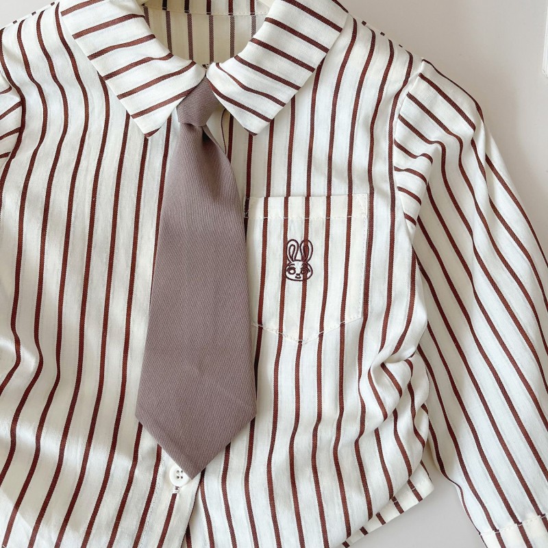 Little Girl Suit Skirt Manufacturer - OEM College Style Western Striped Set