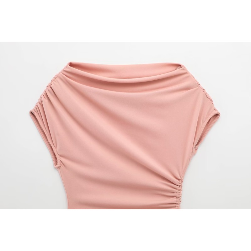 Women Dresses Supplier - OEM Printed Halter Swing Neck Backless Vacation