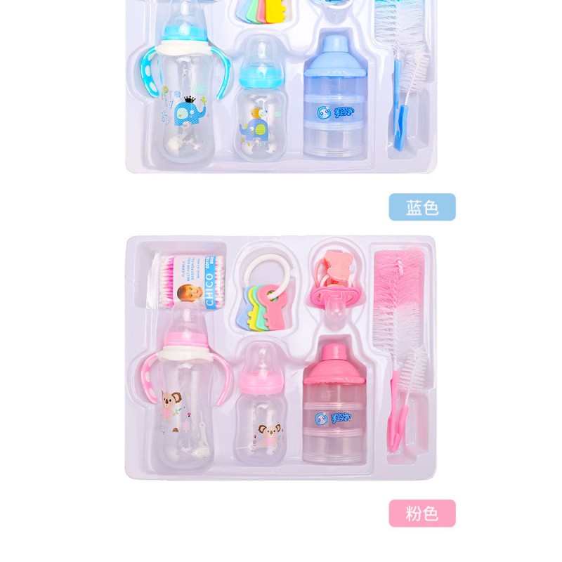 Newborn Gift Box Manufacturer - OEM 8-Piece Set with Bottle Comb Brush