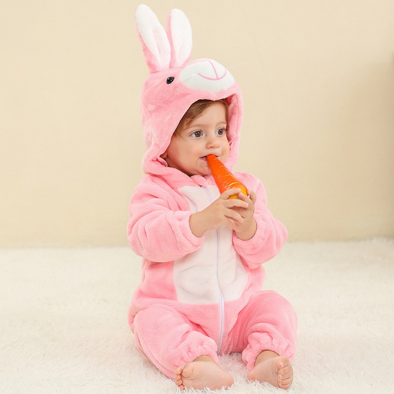 Baby Romper Supplier - OEM Winter Warm Thickened Animal Design Flannel