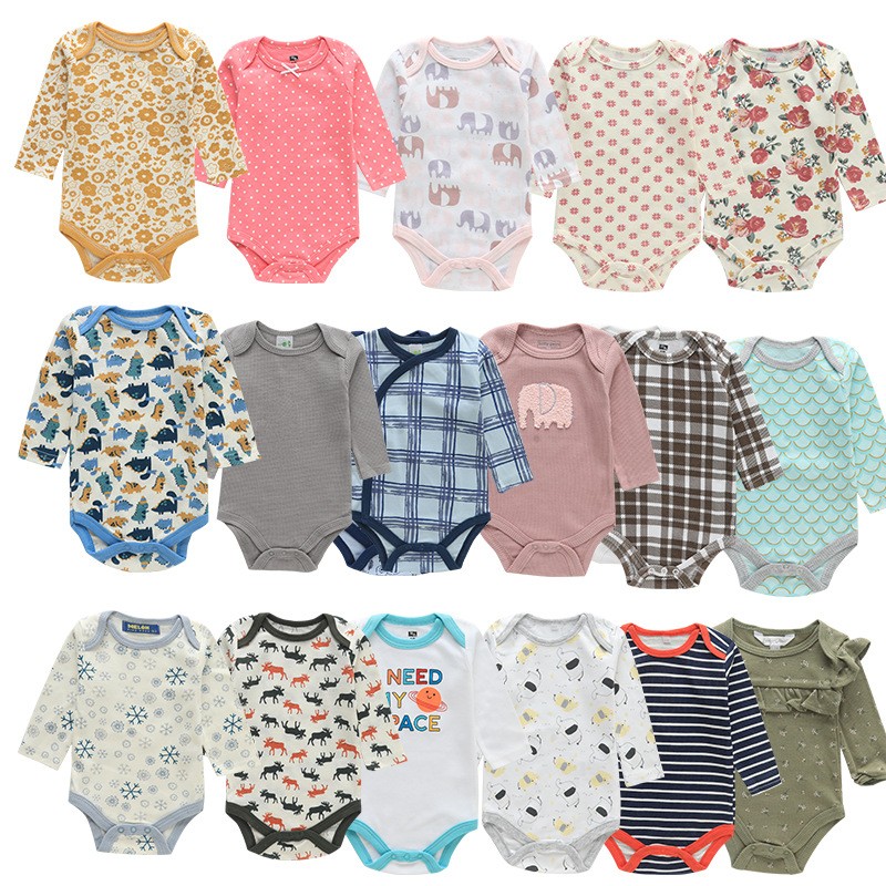 Baby Romper Manufacturer - OEM Stock Summer Cotton Long Sleeve Bodysuit