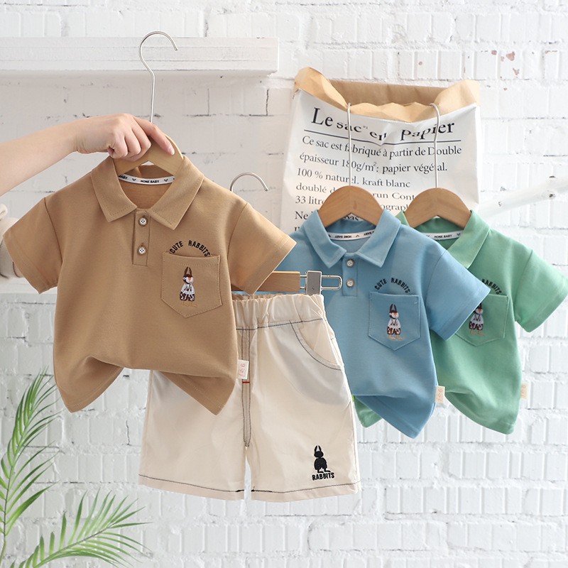 Baby Boy Clothes Set Supplier - OEM Summer Polo Shirt Shorts Casual Set