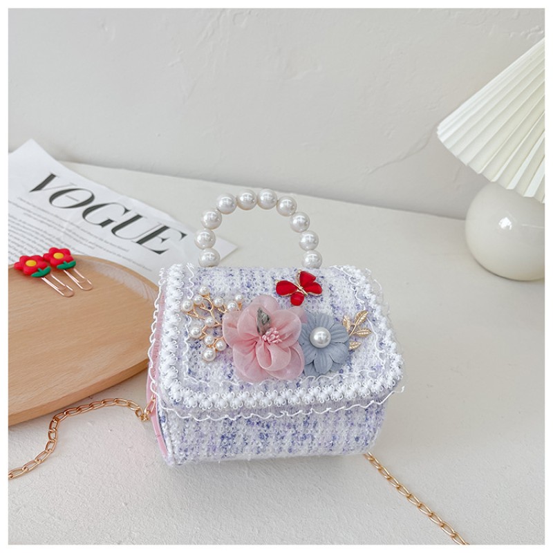 Mini Tote Handbag Manufacturer - OEM Cute Kurom Charm Travel Bag with Pearls