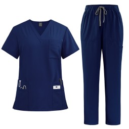 Men's Medical Scrubs Supplier - OEM 2025 Classic Nurse Uniform Jogger Set