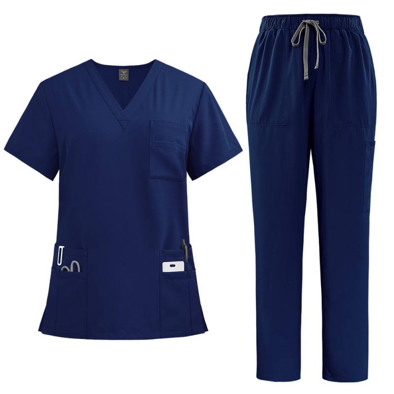 Men's Medical Scrubs Supplier - OEM 2025 Classic Nurse Uniform Jogger Set