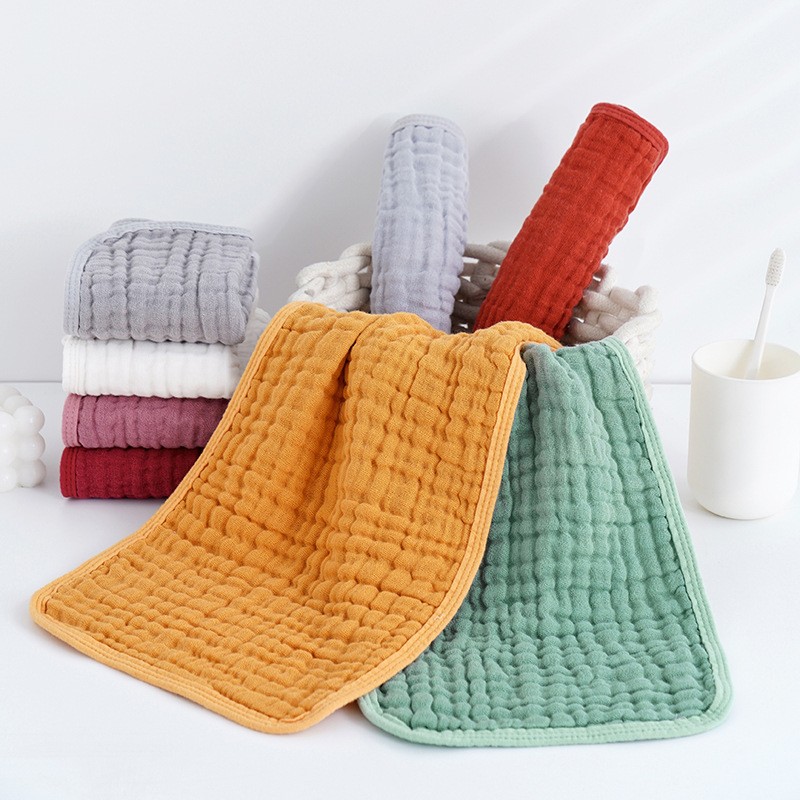 Muslin Burp Cloth Supplier - OEM 6 Layers Large 100% Cotton Baby Bib