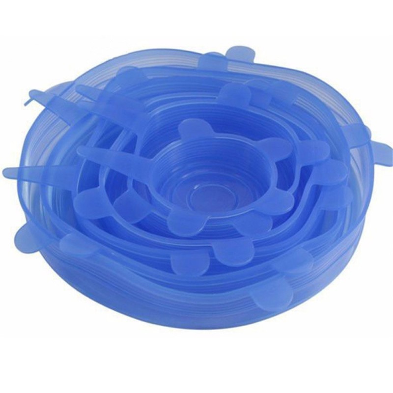 Silicone Lids - 6 Pack Food Grade Stretch