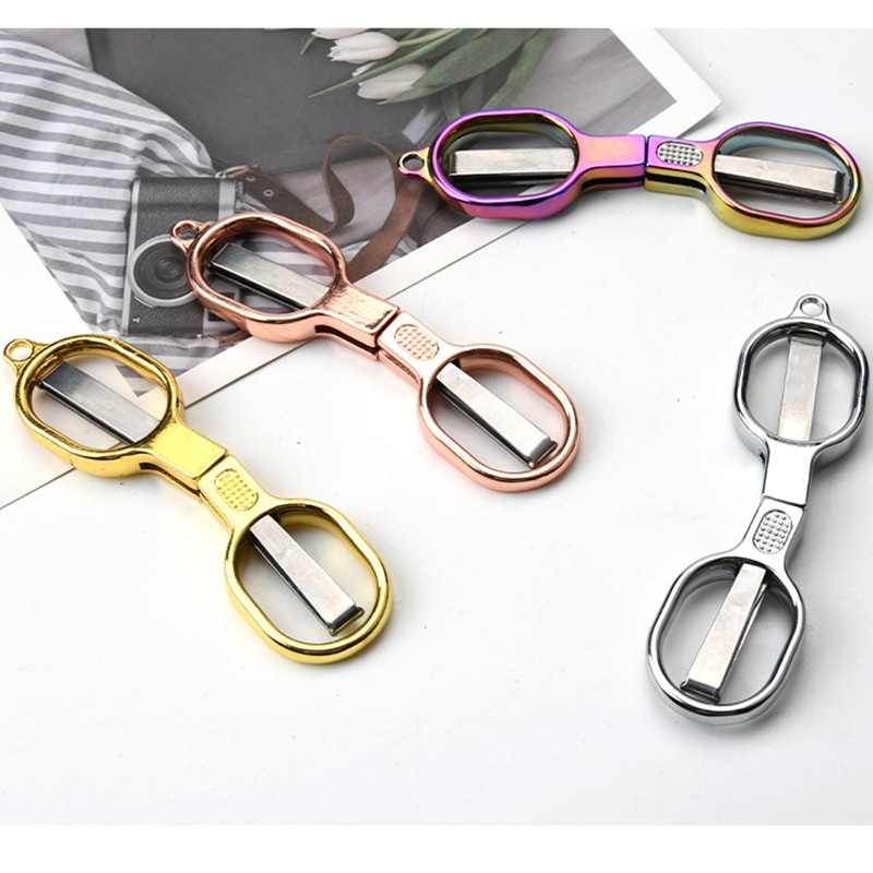 Mini Small Stainless Steel Telescopic Portable Folding Fish Cutting Scissors Multi Purpose 8 Shape Scissors