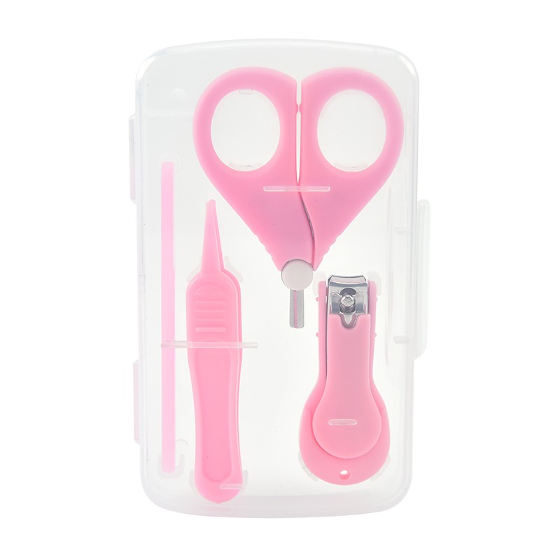 4-In-1 Baby Nail Care Kit Children Kids Nail Trimmer Newborn Cartoon Pattern Case Baby Nail Cutter Clipper Set