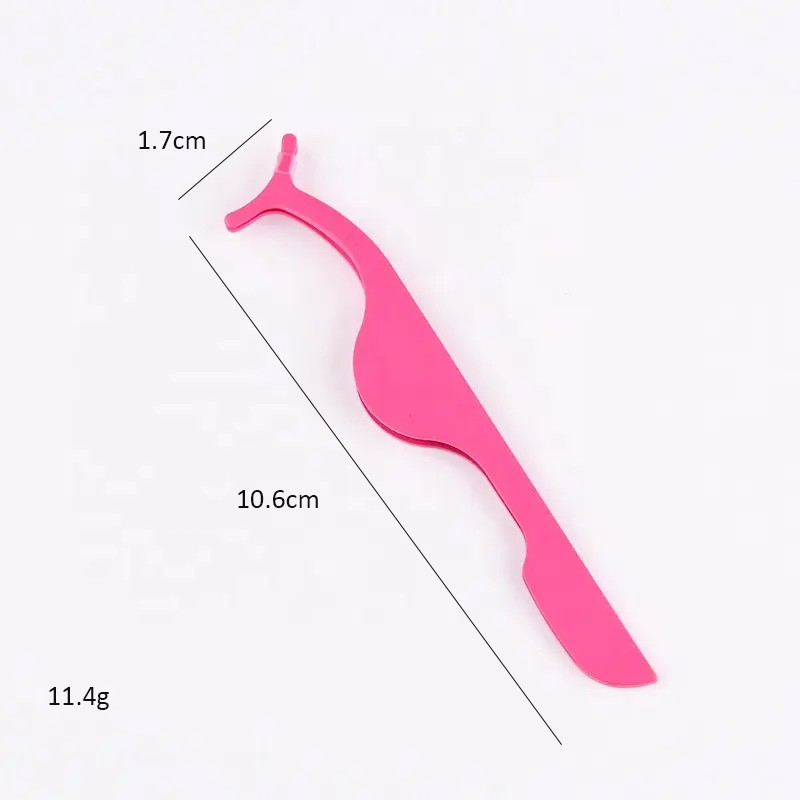 Metal False Eyelash Tweezers Stainless Steel False Lash Wearing Applicators Lash Pliers