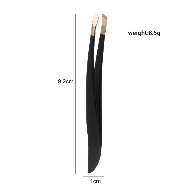 Stainless Steel Lash Tweezers with Slanted Tip Pointed Beauty Tool for Eyebrow Shaping and Eyelash Extension