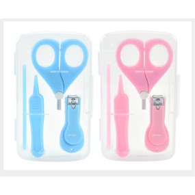 4-In-1 Baby Nail Care Kit Children Kids Nail Trimmer Newborn Cartoon Pattern Case Baby Nail Cutter Clipper Set