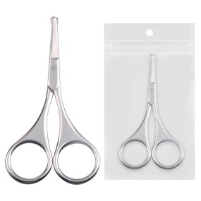 Customized Stainless Steel Makeup Scissors Beauty Tools Round Head Nose Hair  Scissors Safe Nose Hair Trimmer for Men