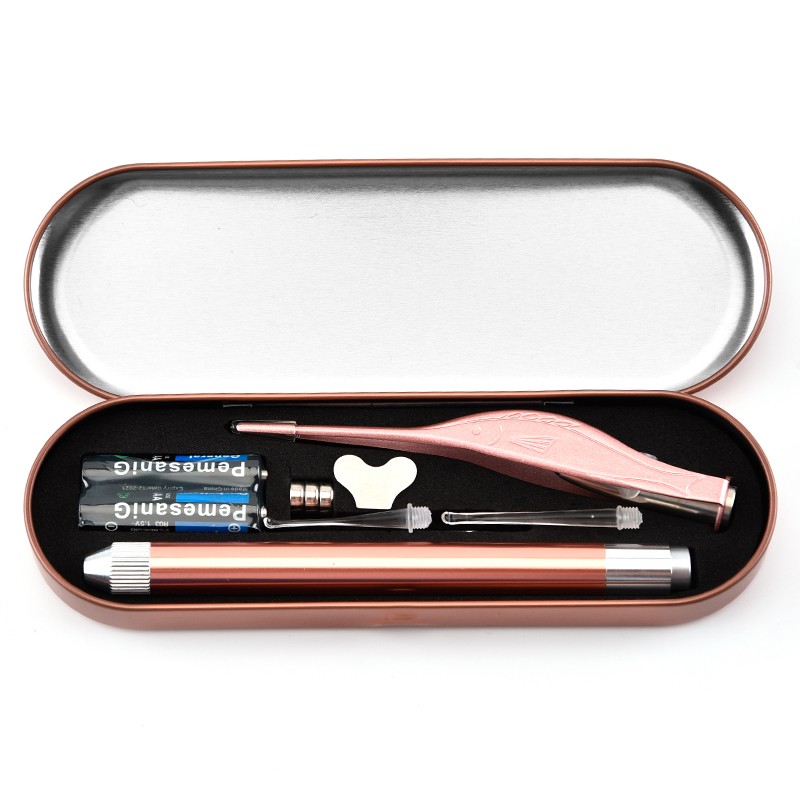 Electric EarSafe Painless Vacuum Ear Wax Pick Cleaner Remover Spiral Ear Cleaning Set With Box