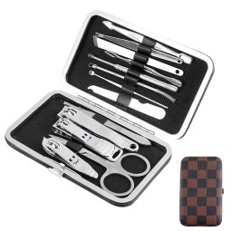 10/13Pcs Stainless Steel Nail Clipper Set Sharp Durable Manicure Cutters Tools Nail Files Ear Pick Factory Wholesale