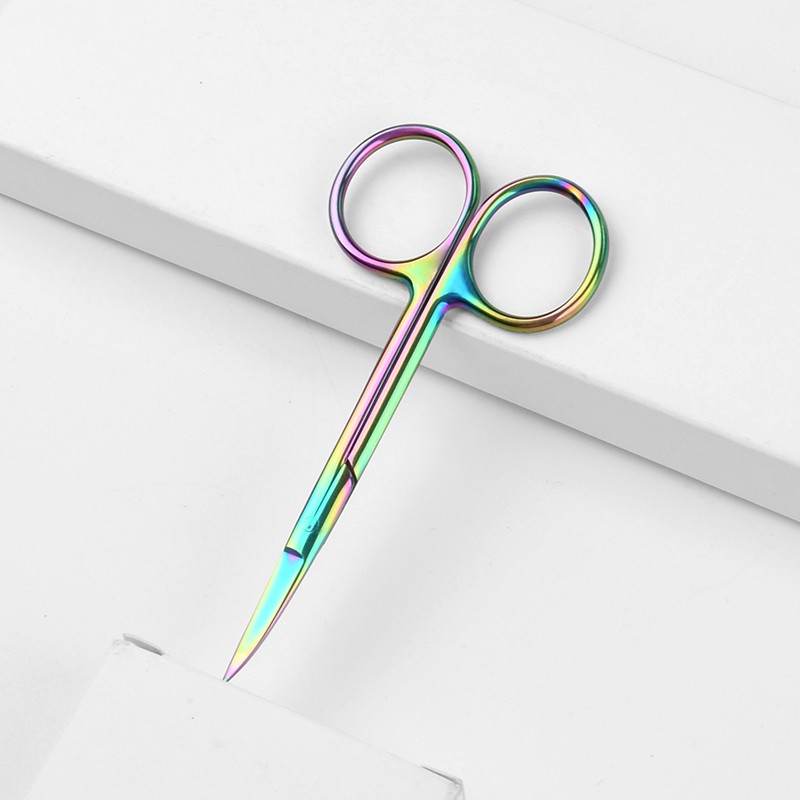 Stainless Steel Beauty Care Makeup Scissors for Eyebrow Trimming Mustache and Eyelash Hair Removal