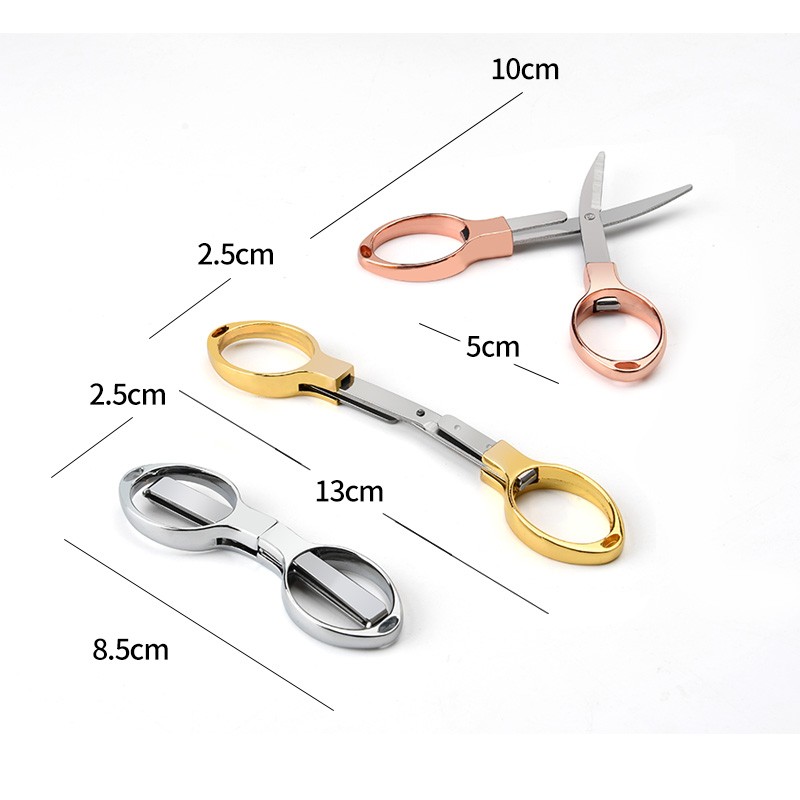 Foldable and Easy to Carry Fishing Scissors Mini Scissors Alloy Handle Stretch Travelling Cutting Tool