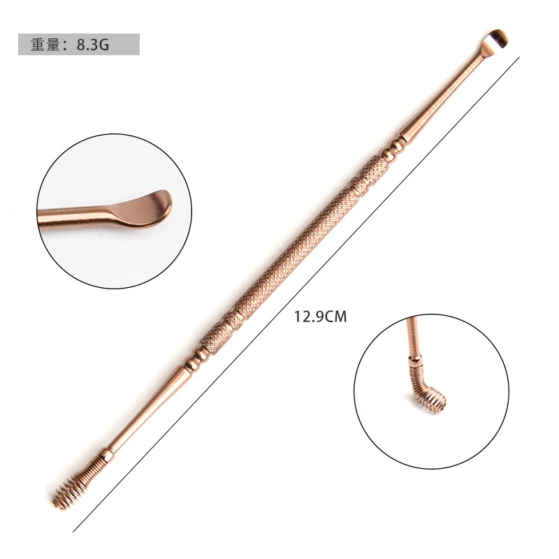 2025 Wholesale New Style Spiral Ear Wax Remover Special Colorful Metal Stainless Steel Earpick Spoon Beauty Personal Care