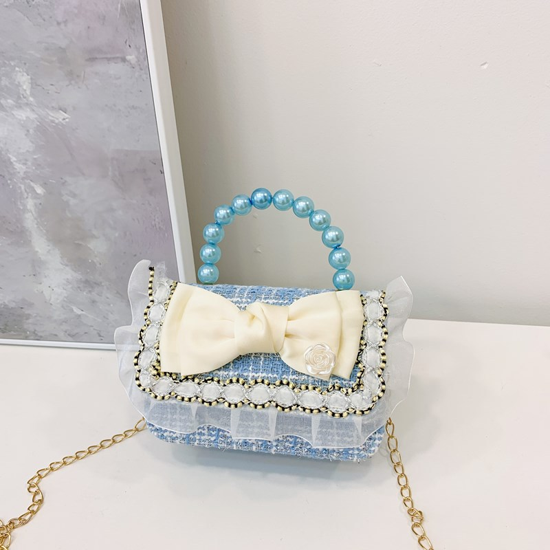 Shoulder Bag - Pearl Bowknot Flower