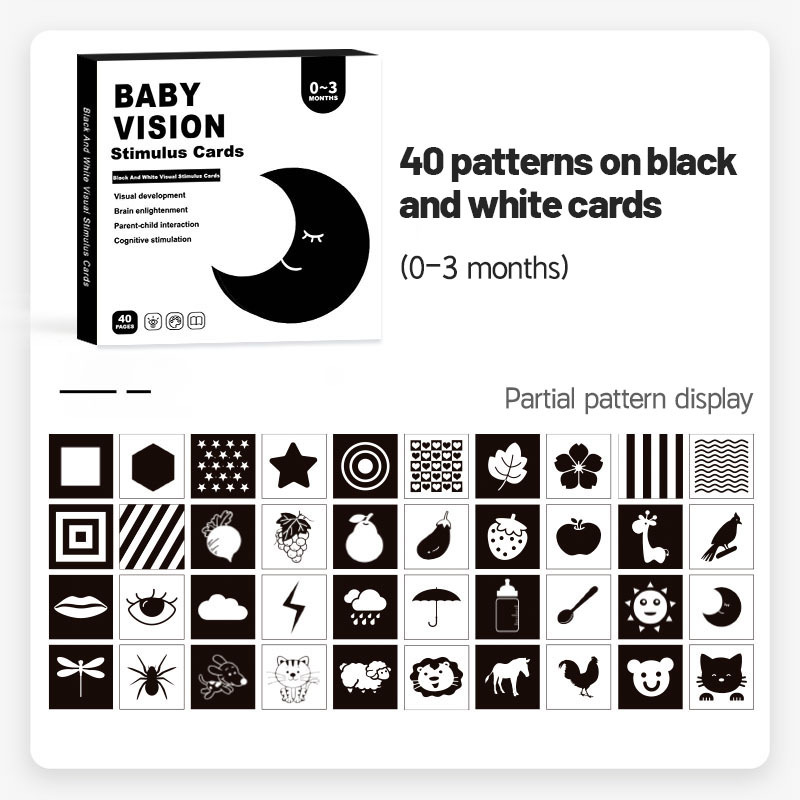 Baby Cards - Black White Visual Stimulation Paper
