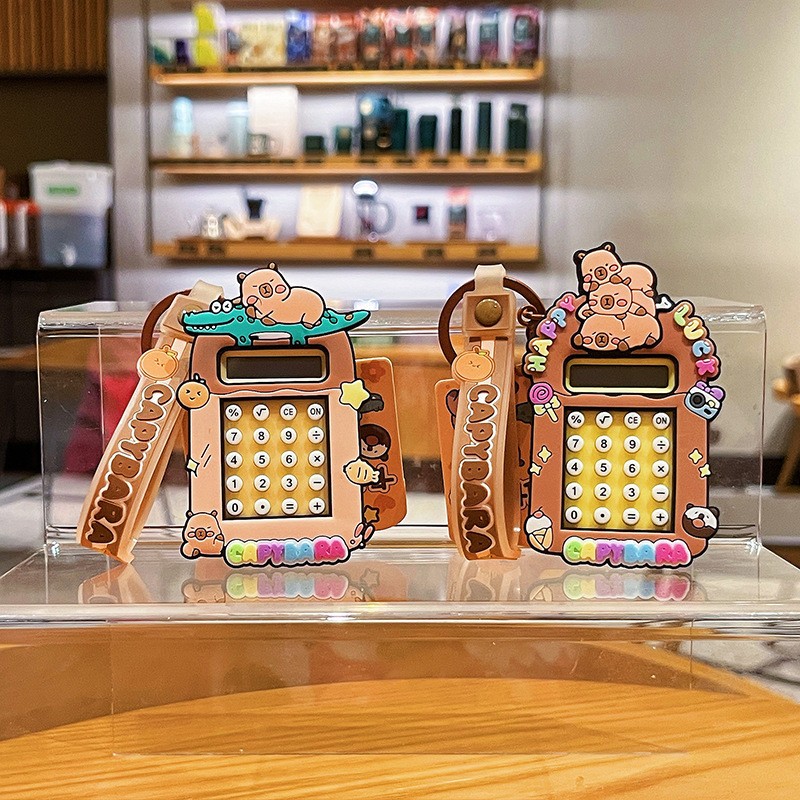 Calculator Keychain - Capybara Silicone