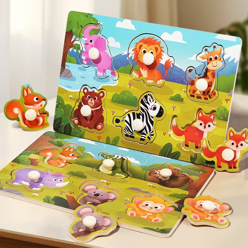 Wooden Puzzle - Digital Animal Fruit Matching