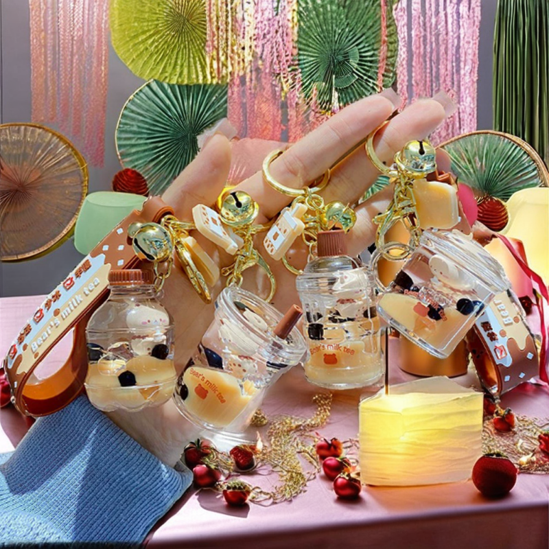 Bear Pendant - Acrylic Colorful Milk