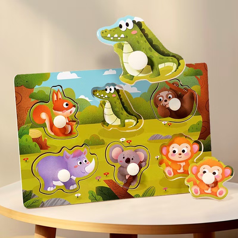 Wooden Puzzle - Digital Animal Fruit Matching