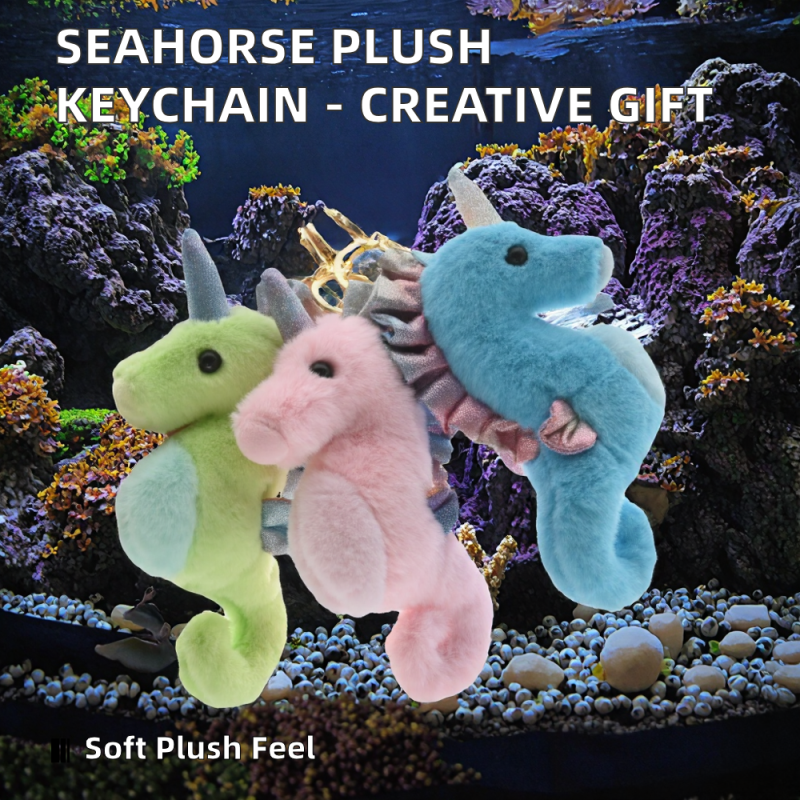 Seahorse Keychain - Plush Aquarium