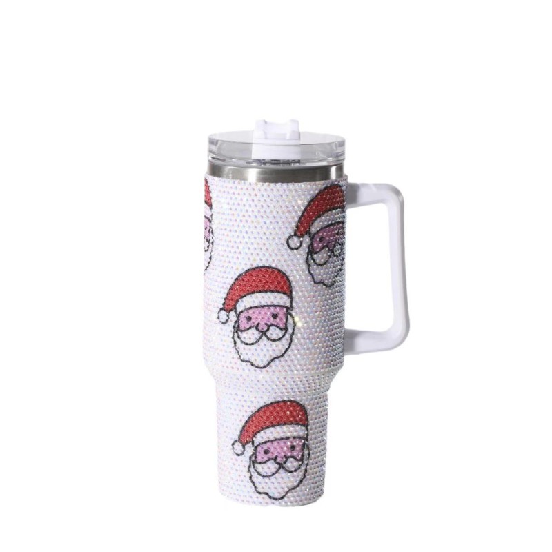 Christmas Cup - Diamond Santa Stainless