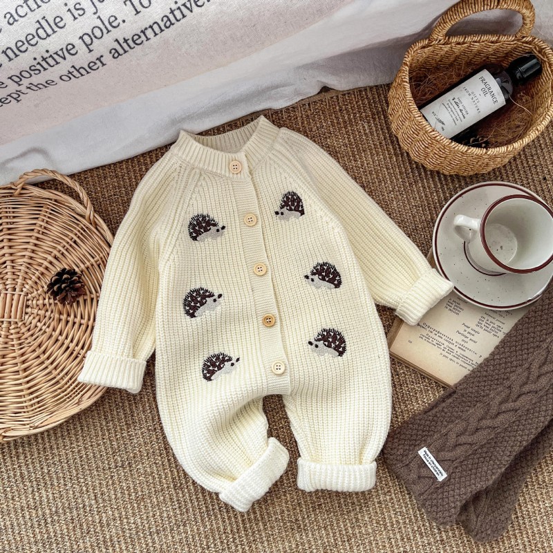 Baby Jumpsuit - Animal Print Korean Knitted