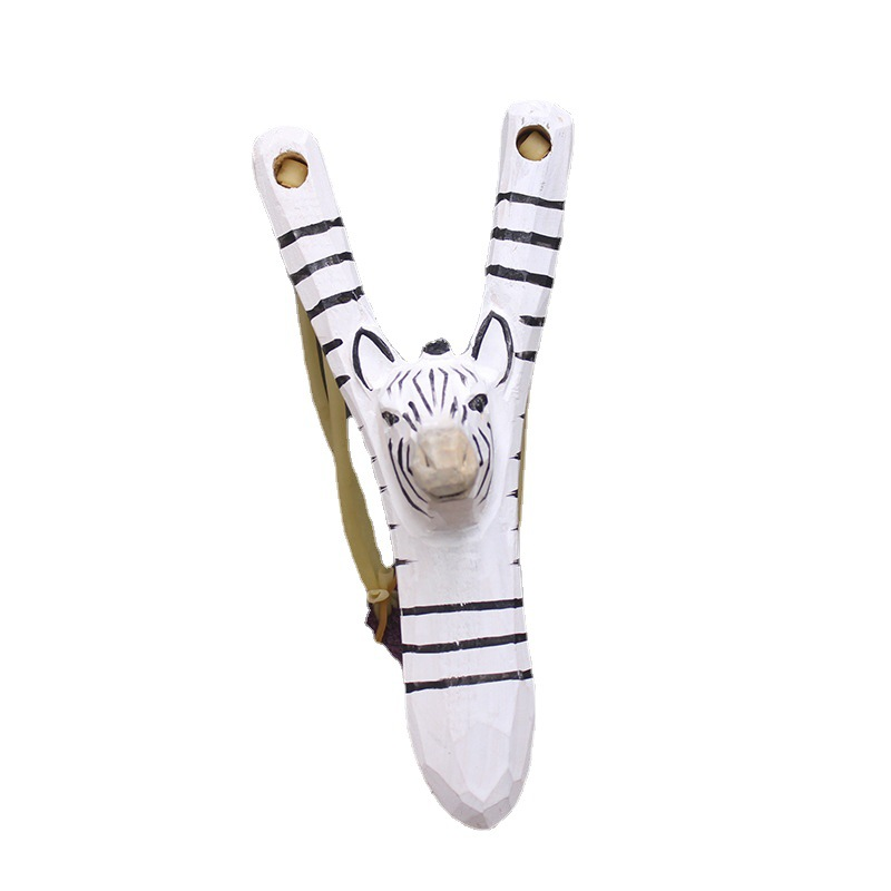 Slingshot Toy - Wood Carving Cartoon