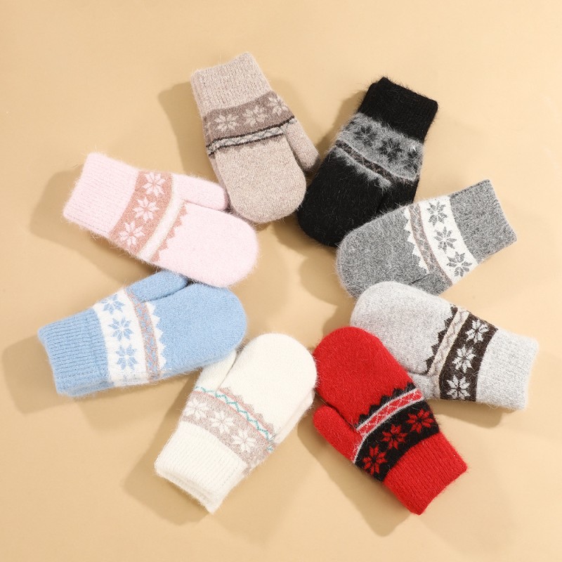 Children Gloves - Snowflake Knitted Warm