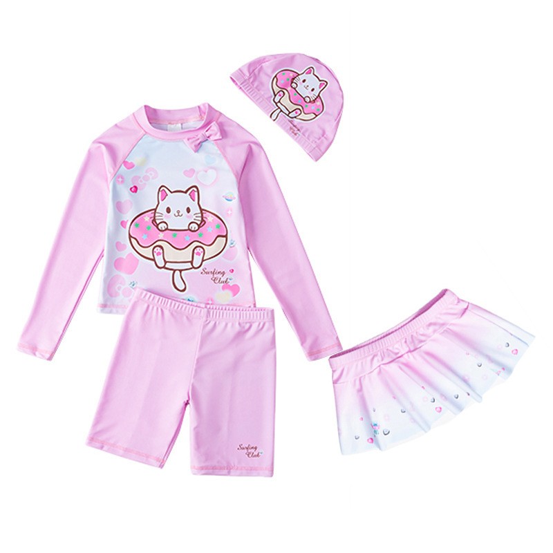 Swimwear - Long Sleeve Sunscreen Cartoon