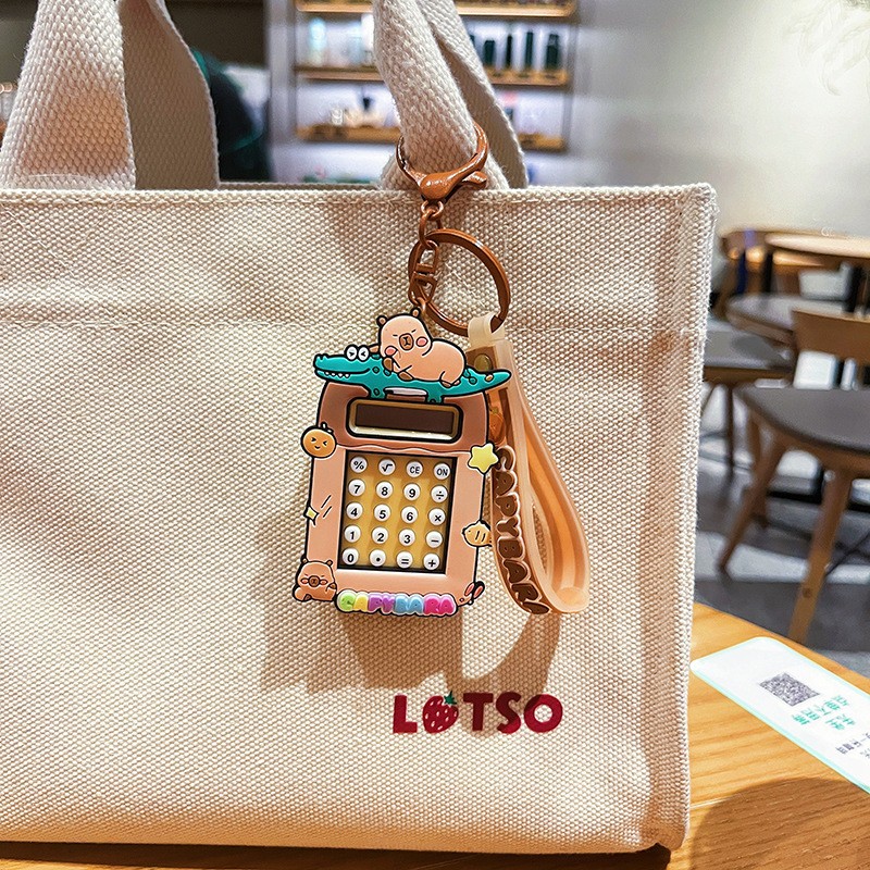 Calculator Keychain - Capybara Silicone