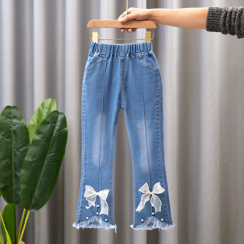 Girls Pants - Cotton Wide Leg Flared