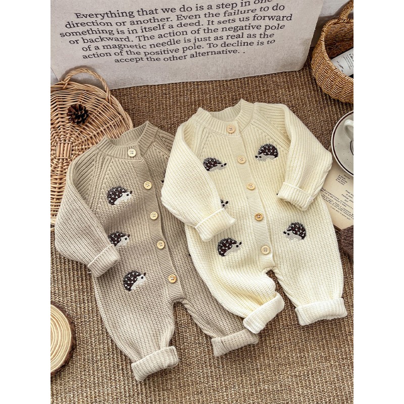 Baby Jumpsuit - Animal Print Korean Knitted