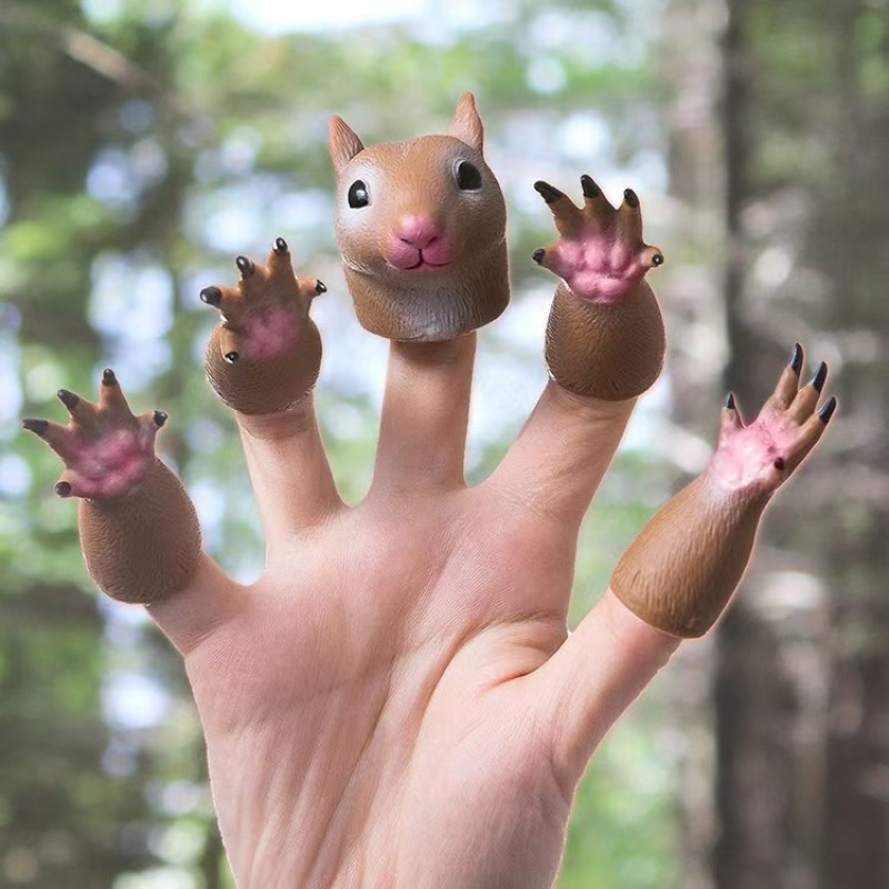 Finger Puppet - Vinyl Squirrel Novelty