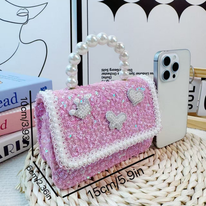 Crossbody Bag - Bowknot Pearl Sequins