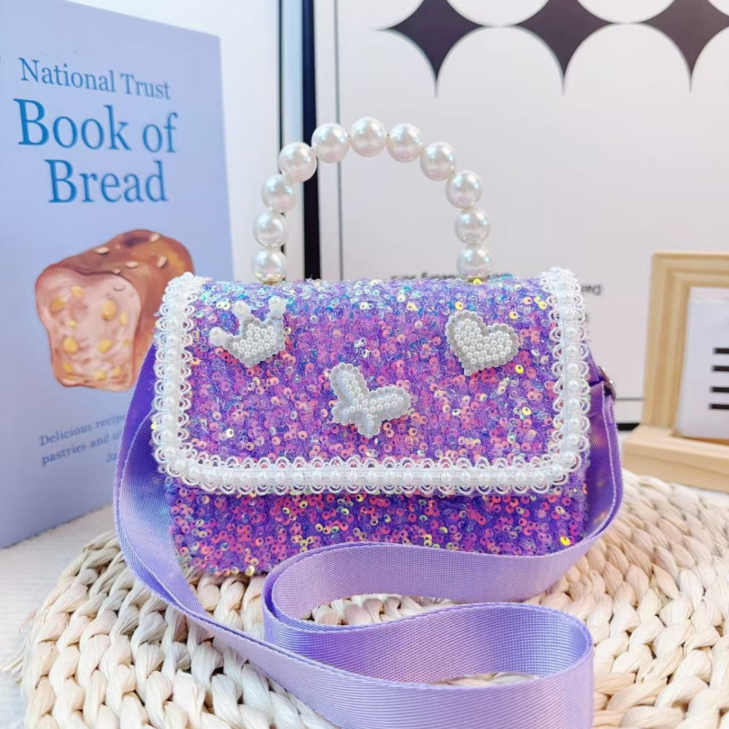Crossbody Bag - Bowknot Pearl Sequins
