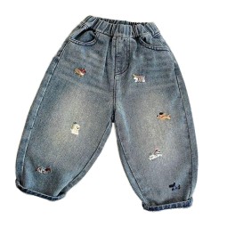 Kids Jeans - Pencil Pants Embroidered