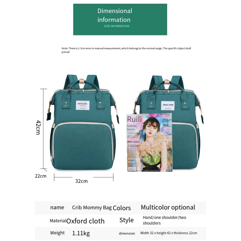 Diaper Backpack Manufacturer - OEM Large Capacity Multi Function Oxford Cloth