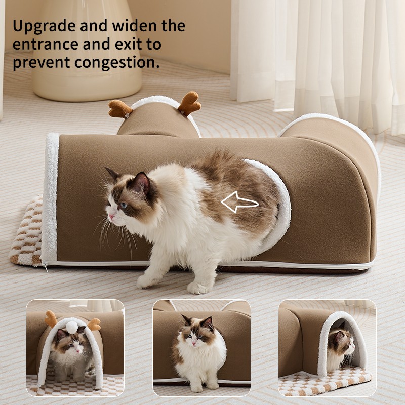 Cat Bed Cave Supplier - Factory Direct Winter Memory Foam Tunnel