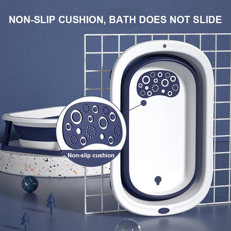 Baby Bath Tub Set Supplier - OEM Plastic Silicone Foldable Large Square