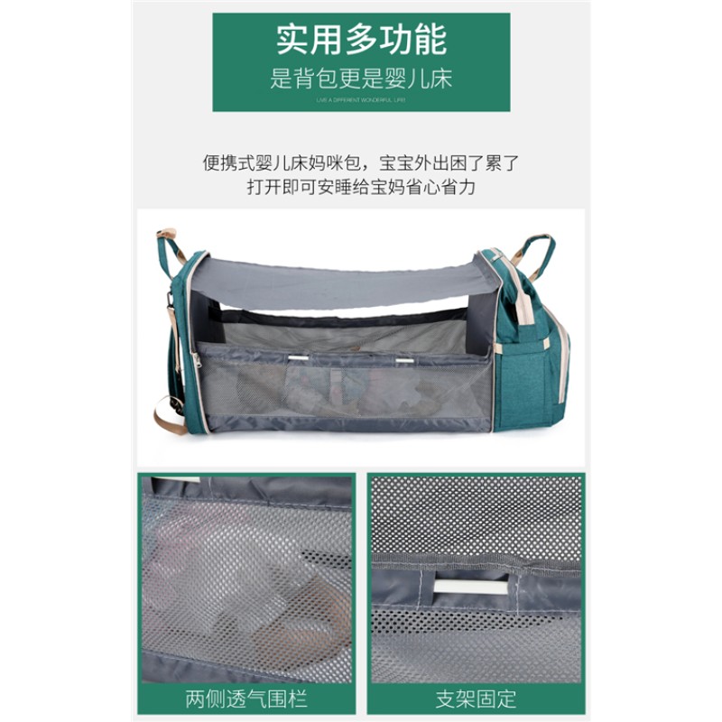 Diaper Backpack Supplier - OEM Baby Sleeping Bag Mummy Backpack with Bed