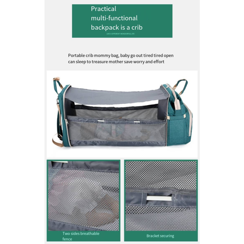 Diaper Backpack Manufacturer - Factory Sales Multifunctional Travel Crib Bag