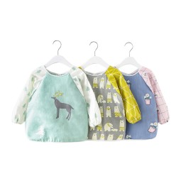 Baby Bib Apron Supplier - OEM Long Sleeve Anti Dirt Waterproof Pocket