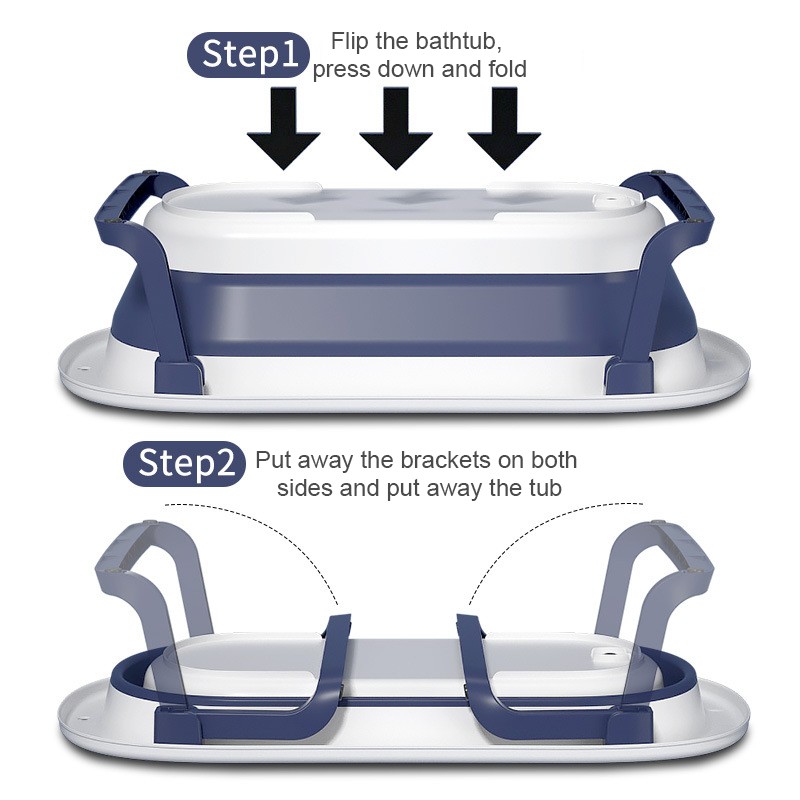 Baby Bath Tub Set Supplier - OEM Plastic Silicone Foldable Large Square